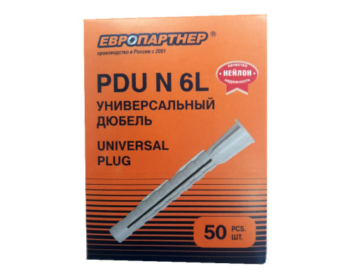 Дюбель нейлон. универсальный PDU N - 6L x 50 (50 шт.), коробка