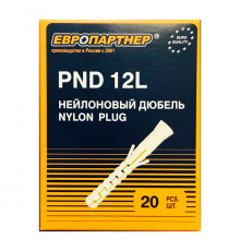 Дюбель нейлон. PND - 12L x 100 (20 шт.), коробка