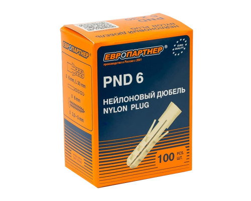 Дюбель нейлон. PND - 6 x30 (100 шт.), коробка