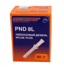 Дюбель нейлон. PND - 8L x 65 (50 шт.), коробка