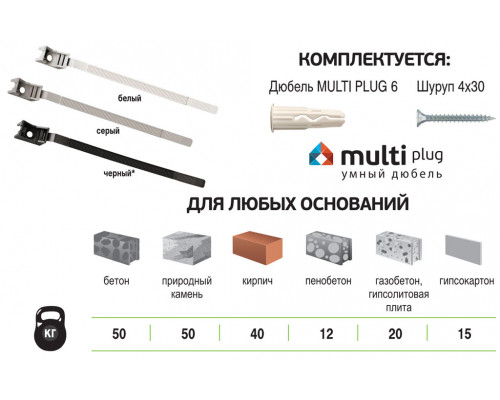 Комплект ремешок для труб и кабеля PRNT 32 - 60 (25 шт.), пакет