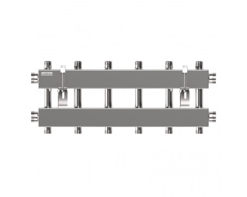 Модульный коллектор MKSS-150-6DUx25 (3 контура G 1″ вверх и 3 вниз)