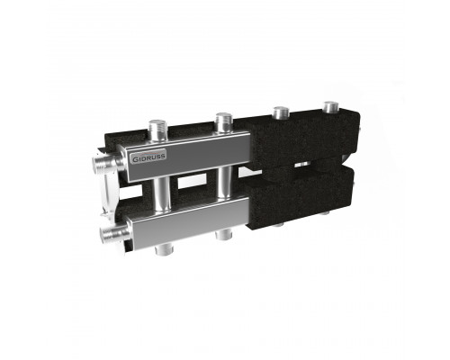 Модульный коллектор MKSS-60-5DU.EPP (2+2+1 контура G 1″, EPP-термоизоляция, 4D-кронштейны K.UMS)