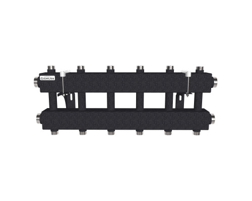 Модульный коллектор MK-150-6DUx25 (3 контура G 1″ вверх и 3 вниз)