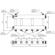 Модульный коллектор MKSS-250-3x32 (3 контура G 1¼″ вверх или вниз)