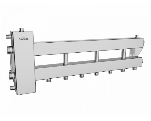 Балансировочный коллектор BMSS-150-4D (3 контура G 1″, боковой контур G 1½″)