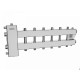 Балансировочный коллектор BMSS-150-7DU (3+3 контура G 1″, боковой контур G 1½″)