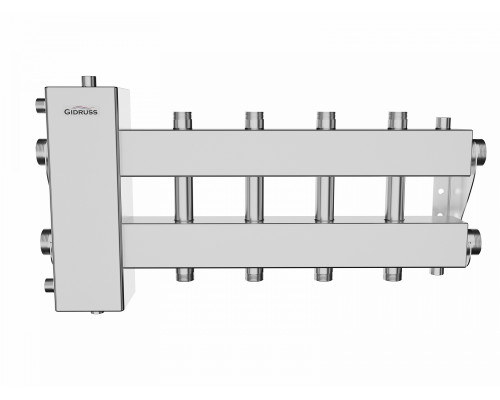 Балансировочный коллектор BMSS-150-5DU (2+2 контура G 1″, боковой контур G 1½″)