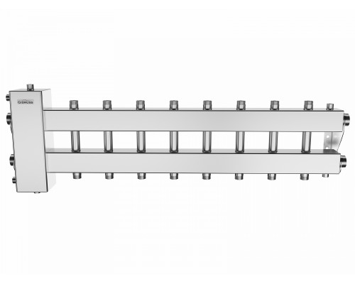 Балансировочный коллектор BMSS-150-9DU (4+4 контура G 1″, боковой контур G 1½″)