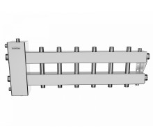 Балансировочный коллектор BMSS-150-7DU (3+3 контура G 1″, боковой контур G 1½″)