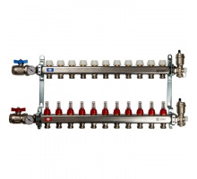 Коллектор из нержавеющей стали в сборе с расходомерами 11 вых.
