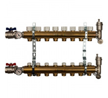 Распределительный коллектор из латуни без расходомеров 8 вых.