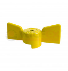 Ручка-бабочка для крана ГАЗ 25/32 VALFEX (200/50/10) ЖЕЛТАЯ