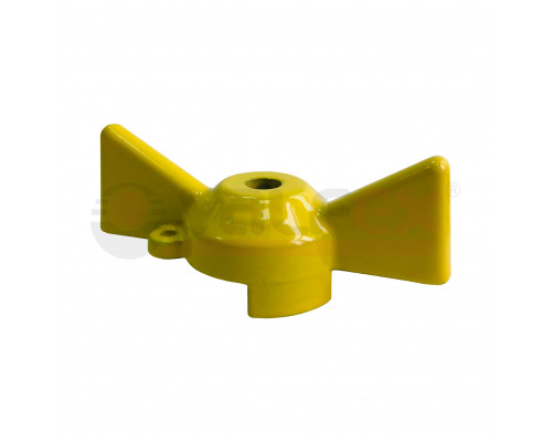 Ручка-бабочка под пломбу для крана ГАЗ 15/20 VALFEX (400/100/10) ЖЕЛТАЯ