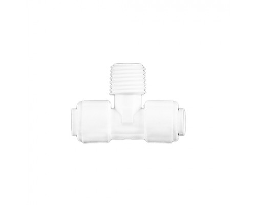 Q-MBT0404, Фиттинг тройной 1/4 TUBE-1/4"MT- 1/4 TUBE