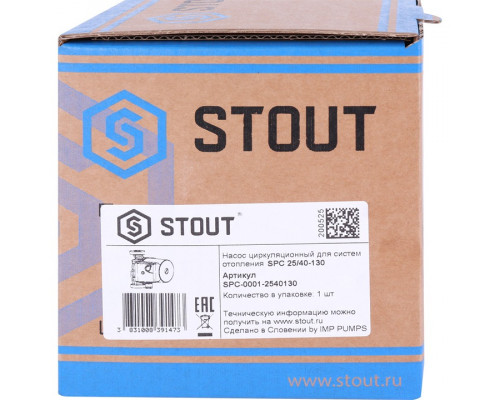 Насос циркуляционный STOUT 25/40-130