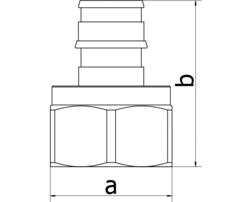 Муфта переходная латунь с внутренней резьбой d 20х1/2*