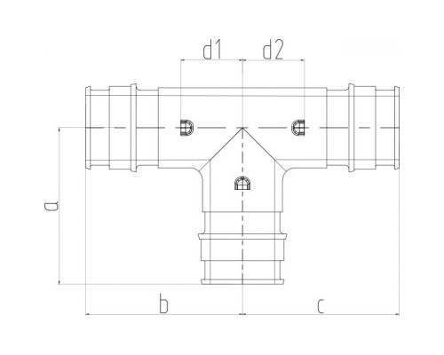 Тройник One Plus PPSU прямой система OP d32