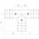 Тройник One Plus PPSU прямой система OP d32